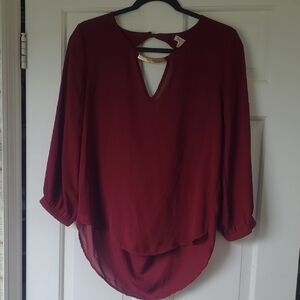 Elegant Burgundy Women's Top